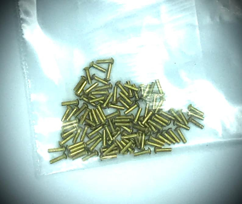 Tiny Micro Mini Fasteners Micro Rivets Brass Etsy