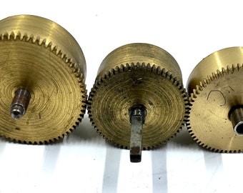 Grouping of 5 Mainsprings in Original Barrels No. 40, 42, 50, Clock Parts, Craft Supply
