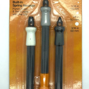 Fiskars Eyelet Setters, Set of 3, Punches Holes and Sets Eyelets, Jewelry and Craft Supply