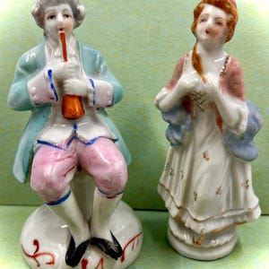 Vintage Sammler besetztes Japan Keramikfiguren, Paar, Paar, 1940er Jahre (A)