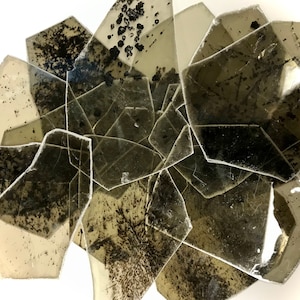 Mica Heavily Stained Spotted Transparent Pack - Your Choice 2 Ounce, or One Quarter Pound, or One Half Pound, *Thick Pieces, Craft Supply