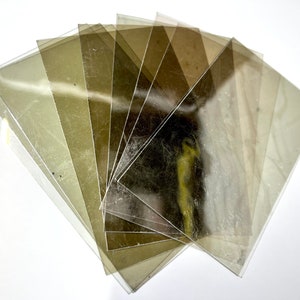 10 piastrelle in mica per finestre, confezione da 10 piastrelle in mica per stufe, mica trasparente, Eisenglass, resistenti al calore, artigianato, 10 piastrelle, 3 dimensioni, a scelta
