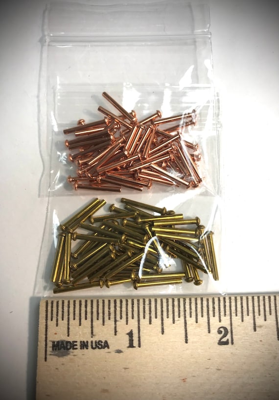 Kupfernieten mit 1/16 Zoll Durchmesser 1/2 Zoll langer runder Kopf solide Nieten Modell Kupfernieten mit 1/16 Zoll Durchmesser 1/2 Zoll langer runder Kopf solide Nieten Modell