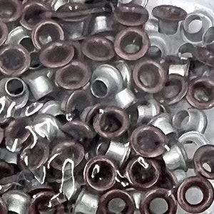 100 Eyelets, Grommets, Fastener 1/8, 3mm, Your Color Choice, Ant. Copper, Ant. Brass, Gun Metal, Silver, Gold, Jewelry and Craft Supply Antique Copper