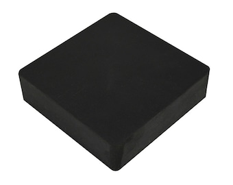 Bloque de banco de goma, 4” X 4” X 1”, bloque de amortiguación de goma, amortiguador de sonido para herramientas de metal.