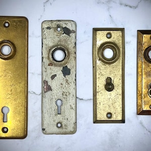 Small Antique Doorknob Back Plates, Early/Mid 1900’s, Collectible Assemblage Art Supply, Restoration Hardware, Repurpose, Your Choice
