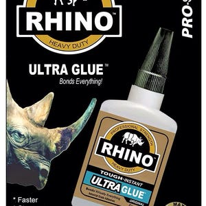 Best Glue - The Worlds Tougher Glue - Rhino Glue *Original formula -  Top Selling Glue On Etsy, Strong Hold, Instant Bond, Clear