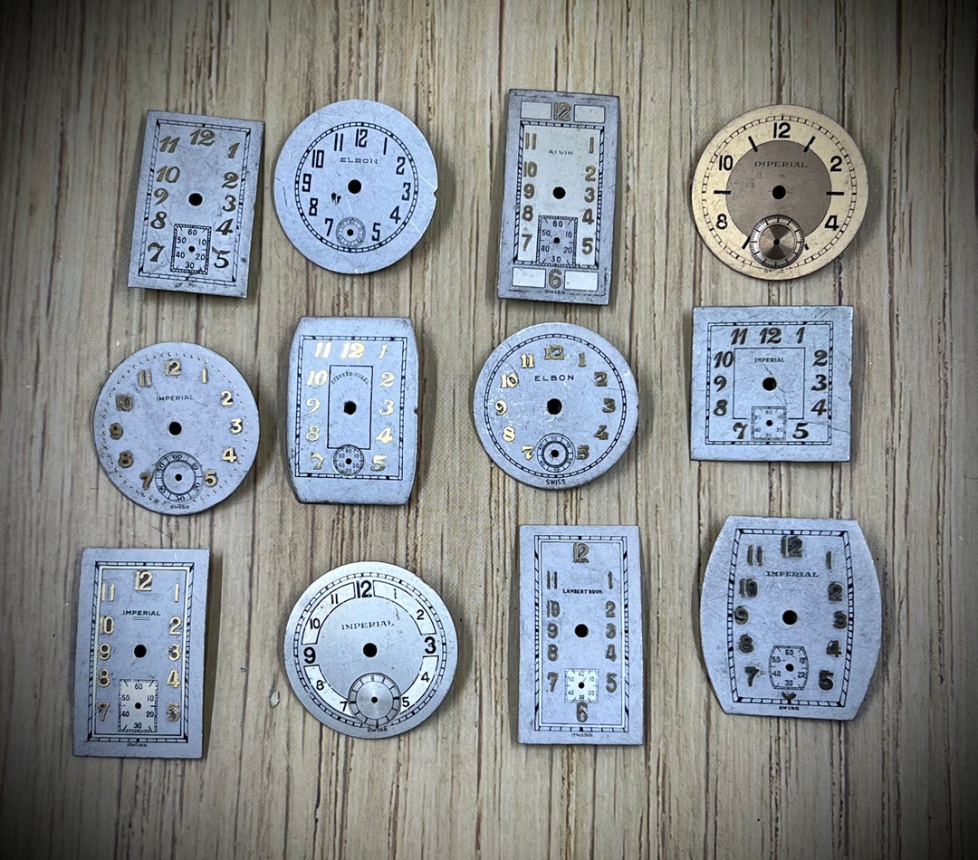 12 Vintage Mens Watch Faces Dials Steampunk USA and Etsy
