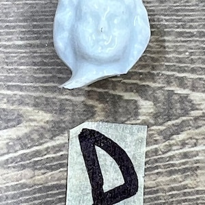 1 Original antiker deutscher Bisquit Puppenkopf Frozen Charlotte Puppenkopf, unbemalt, Bastelbedarf, (D)