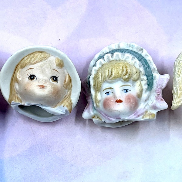 Original Antique German Bisque Doll Heads, YOUR CHOICE, Ceramic, Porcelain,  Art Doll Supplies, Craft Supply