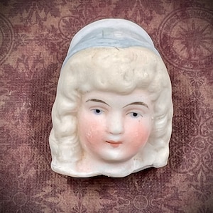 Quality Antique German Bisque Doll Head - One Beautiful And Ready To Use Doll Head For Art or Collect, Art Supply, Craft Supply