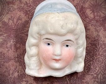 Quality Antique German Bisque Doll Head - One Beautiful And Ready To Use Doll Head For Art or Collect, Art Supply, Craft Supply