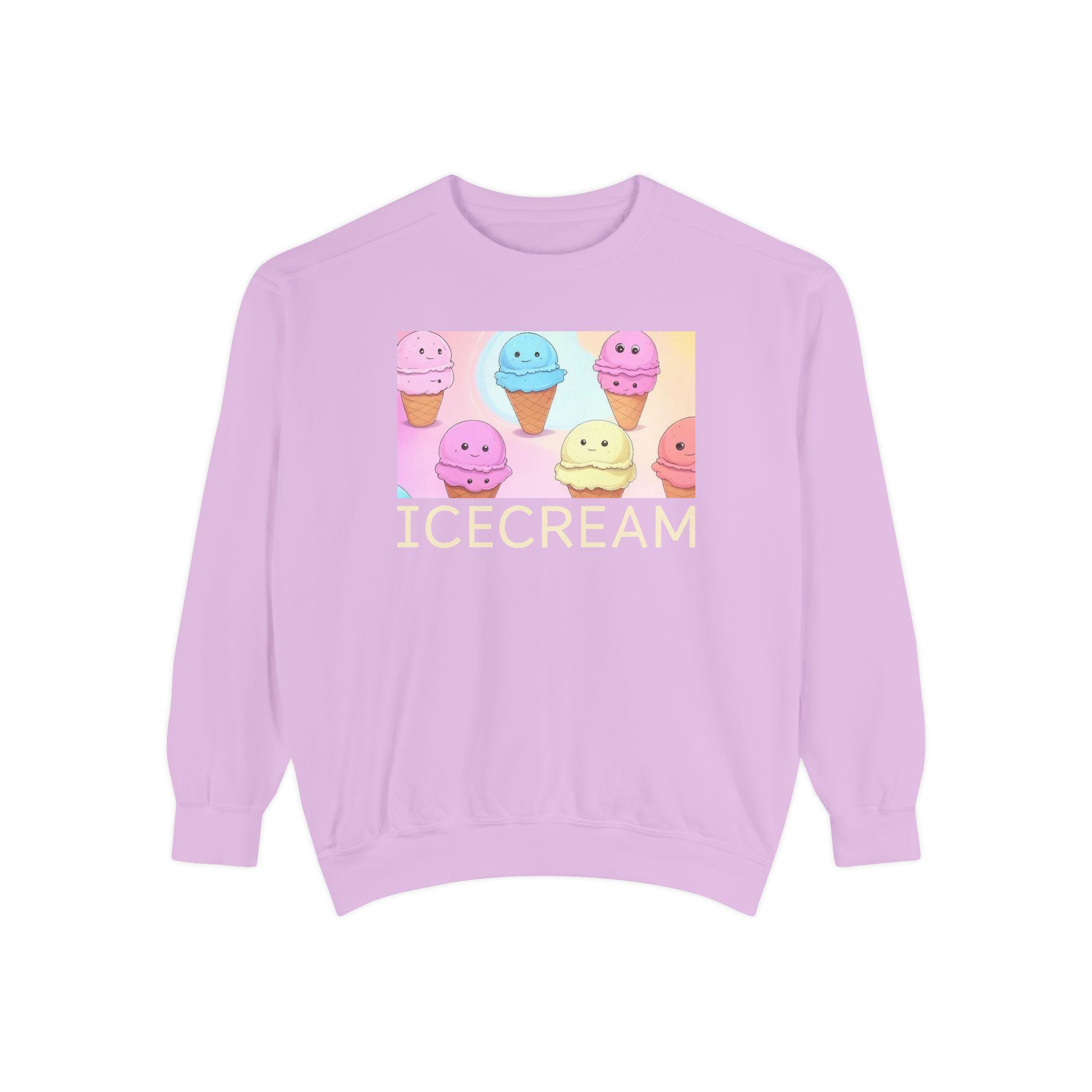 Ice Cream Sweatshirt, Cozy Unisex Pullover for Summer Fun, Gift for Ice Cream Lovers, Cute and Casual Apparel, Yatchland Design