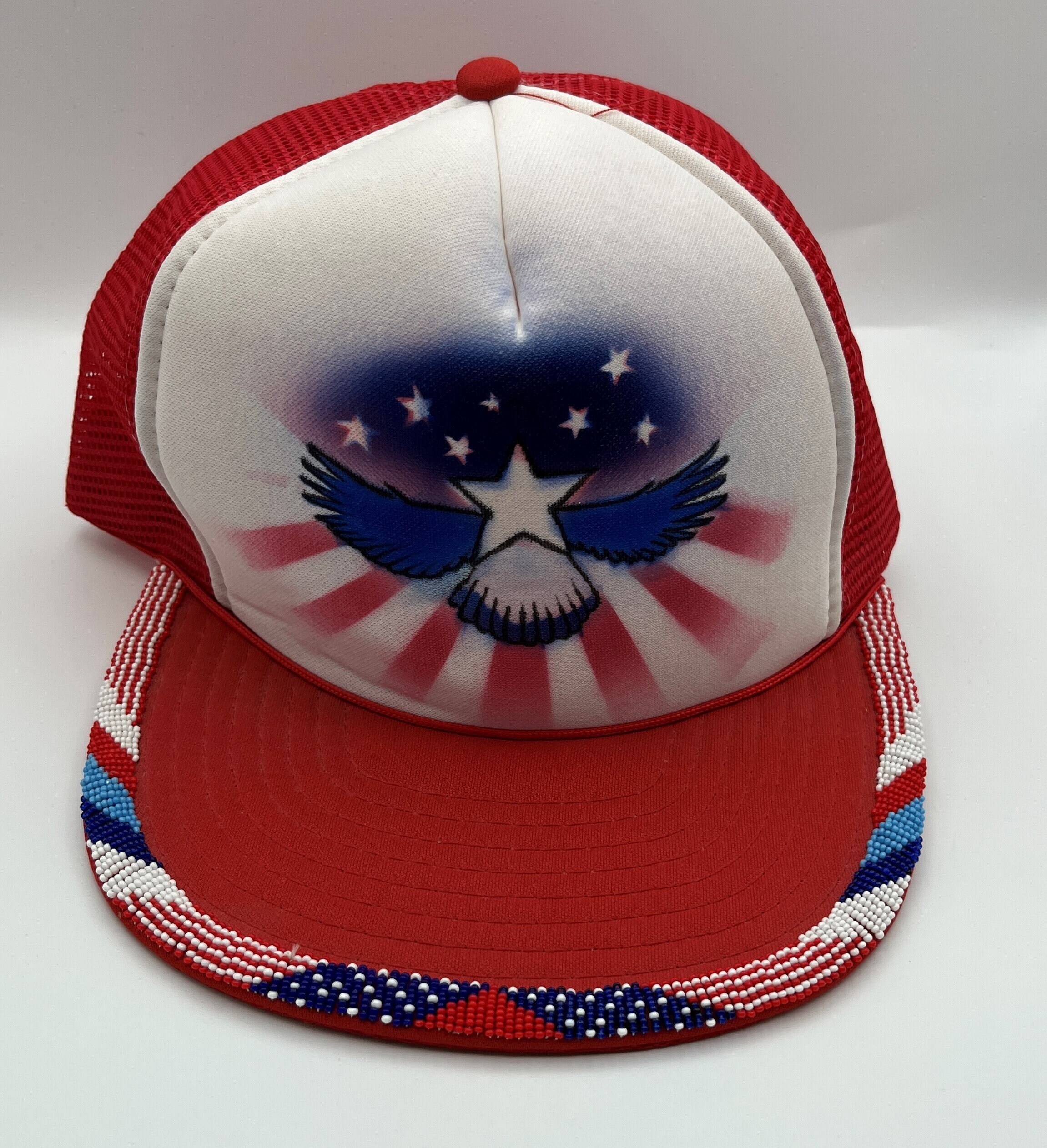 Vintage Native American BALL CAP BEADED 