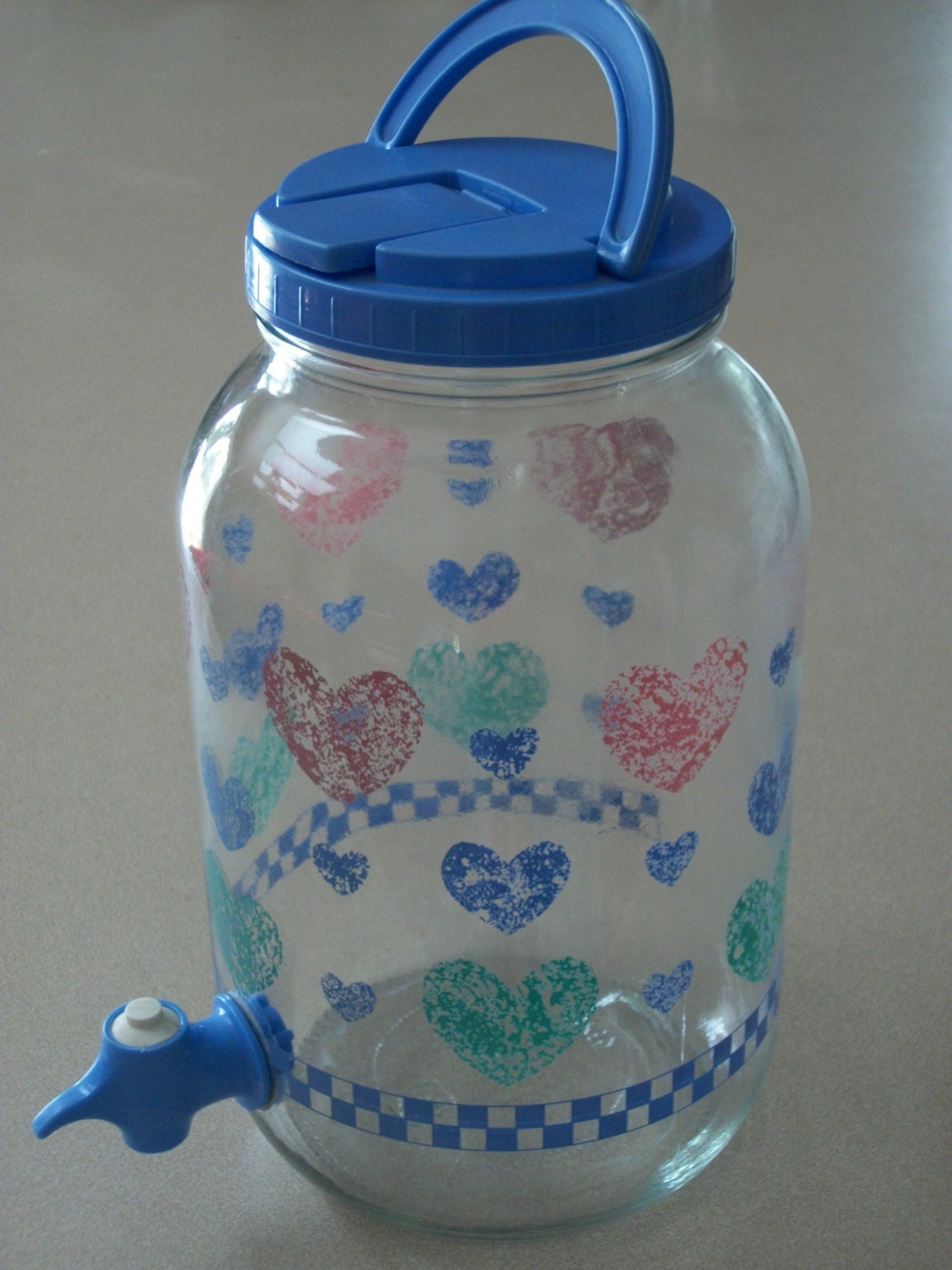 Vintage Sun Tea Pitcher Drink Dispenser Glass Jug with Spout Etsy