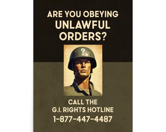 Unlawful Orders political sign, PRINTABLE protest poster, social justice, anti fascism, resistance sign