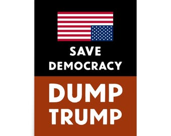 トランプ抗議の看板を捨てろ：反ファシズムアート（デジタルダウンロード）