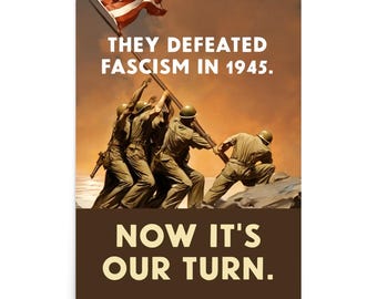 Anti-Fascism Protest Poster: Our turn, DIGITAL DOWNLOAD, progressive movement, democracy, resistance