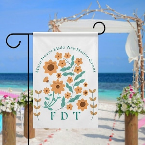 Subtle Anti Trump Garden Flag, Flag with Anti Trump Text, Resist Trump Garden Flag, Floral Political Statement, Activist Yard Sign, FDT