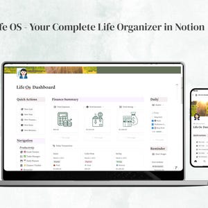 Notion Life OS Template – All-in-One Life Planner | Goals, Habits, Tasks, Finances & Wellness Dashboard