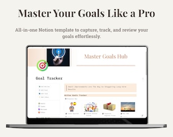 Goal Tracker Concept Template | All-in-One System for Goals, Tasks, Reviews, and Inbox