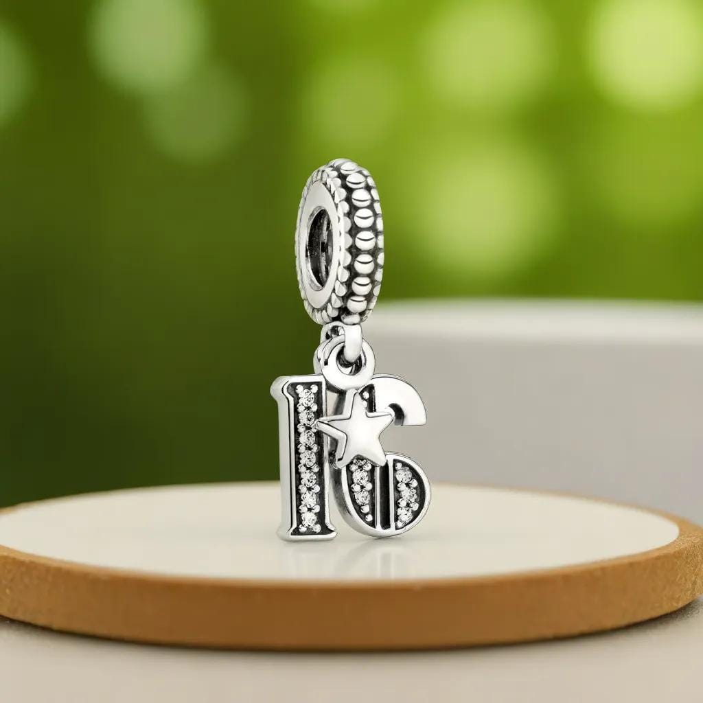 Gift Set Pandora Charms Sxteen 16 Years Of Love Charm Brthday