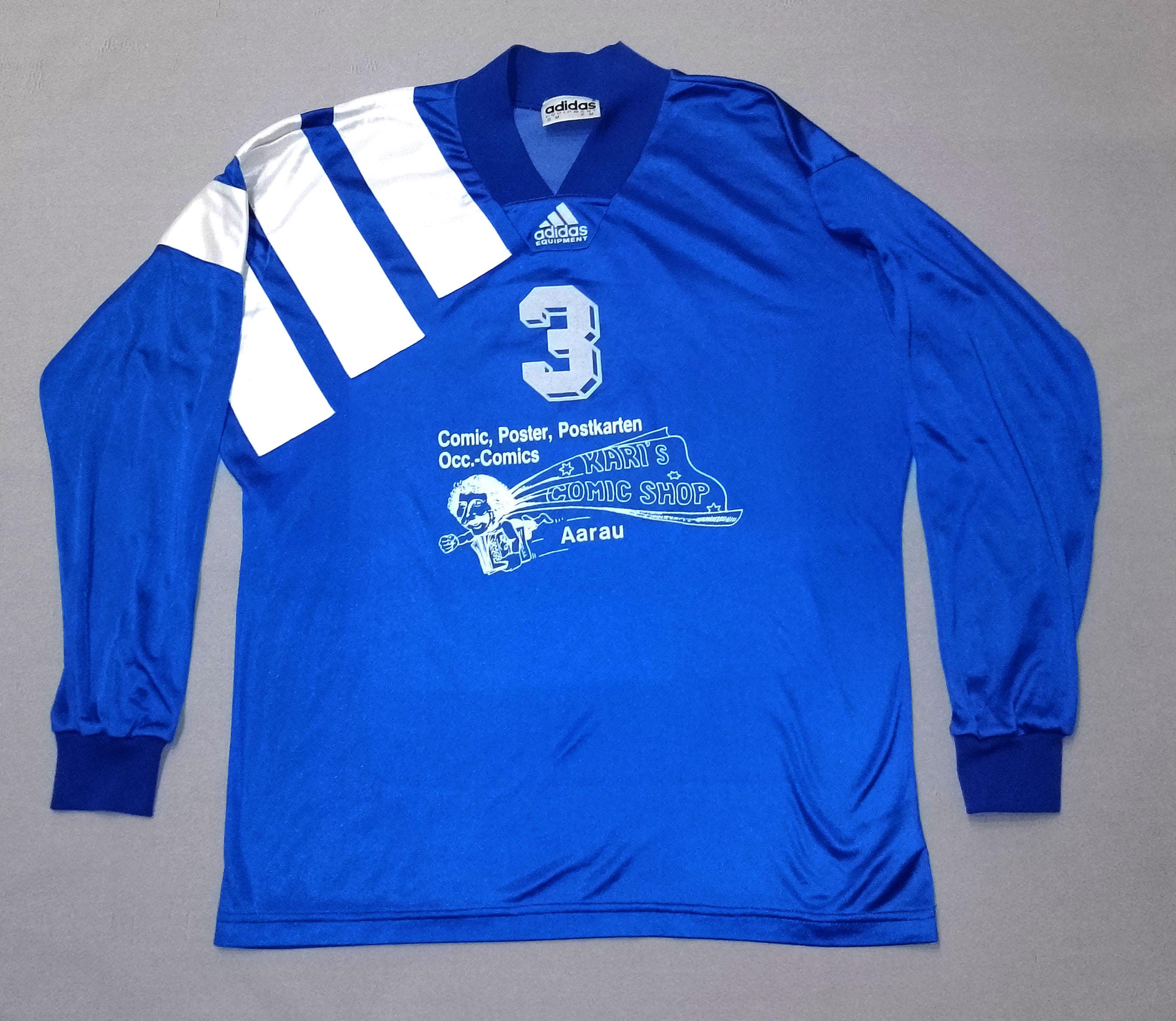 Vintage 90s Adidas Equipment Football Shirt – Blue Jersey #3