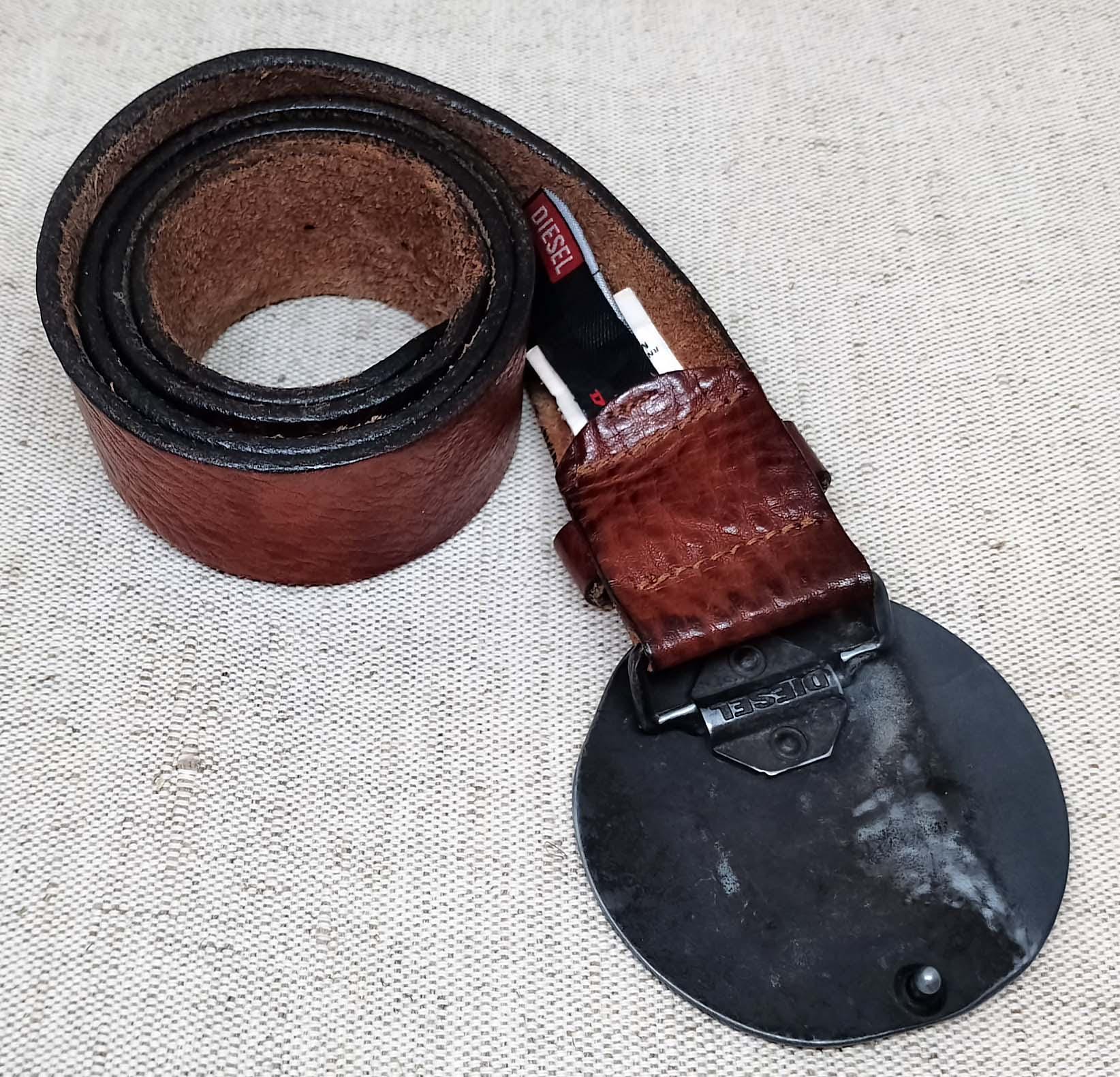 Vintage Diesel Industry Leather Belt – Only the Brave – 100  display picture 2