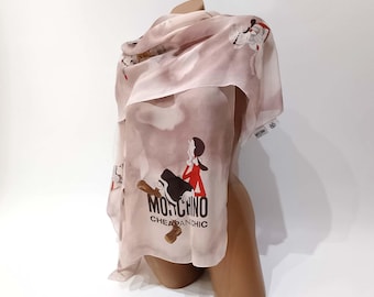 Moschino Cheap and Chic Silk Scarf | Olive Oil Design | Larioseta