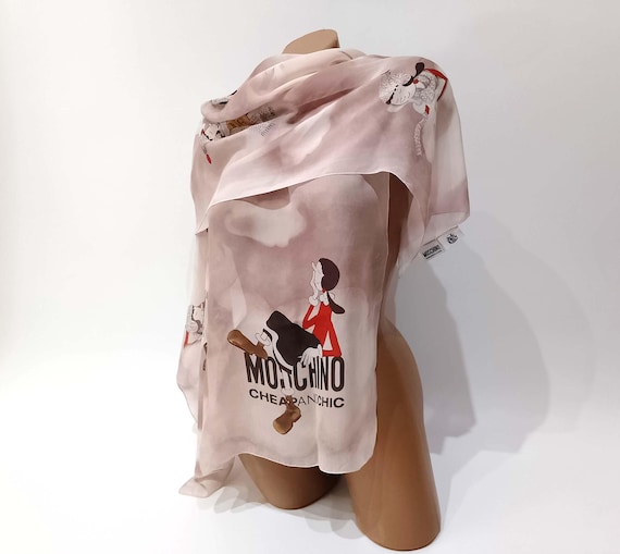 Moschino Cheap and Chic Silk Scarf | Olive Oil Design | Larioseta