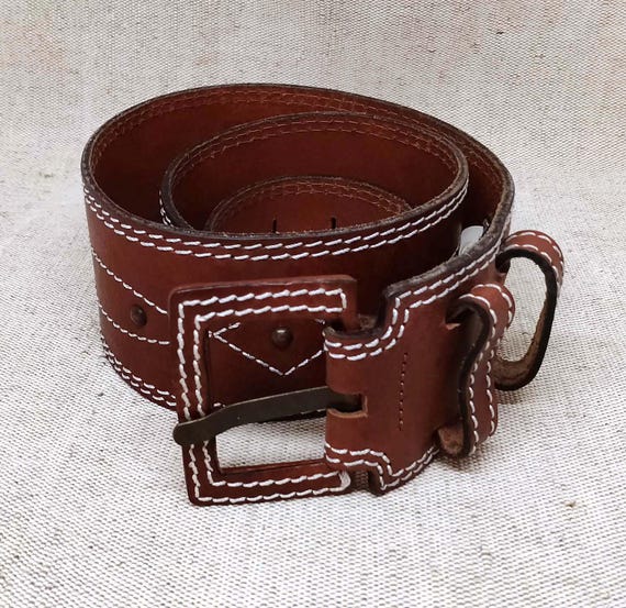 Vintage Diesel Wide Leather Belt – Brown – Size 95/38 – 70  display picture 1