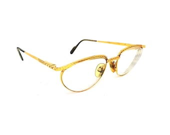 Vintage Tiffany Lunettes T340 23K Gold Plated Eyeglasses Frame 54[]18 135 Italy Designer Optical Frame
