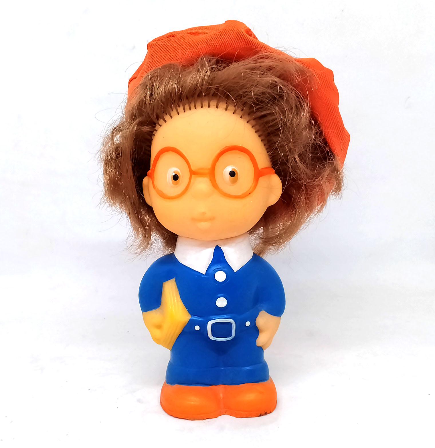 Vintage 1980s Soviet Rubber Toy Znayka Character From Nosov's