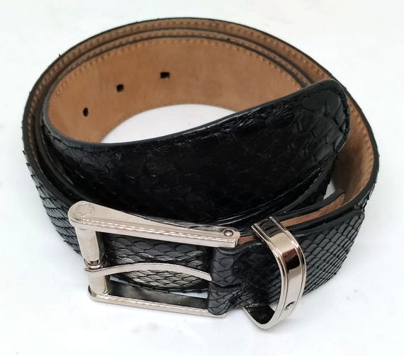 Classic Rare Montblanc Genuine Python Leather Bel… - image 1
