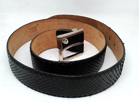 Classic Rare Montblanc Genuine Python Leather Bel… - image 8