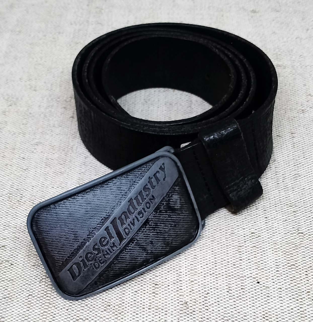 Diesel Leather Belt Black 95/38 – Made in Italy – Large 