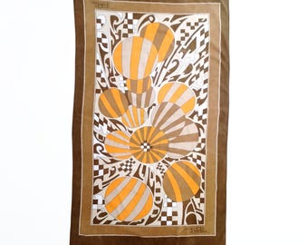 Vintage 1970s Emilio Pucci Beach Towel - Iconic "Palloni" Geometric Print - Made in Italy - Large 63"x35" - Authentic Designer Collectible