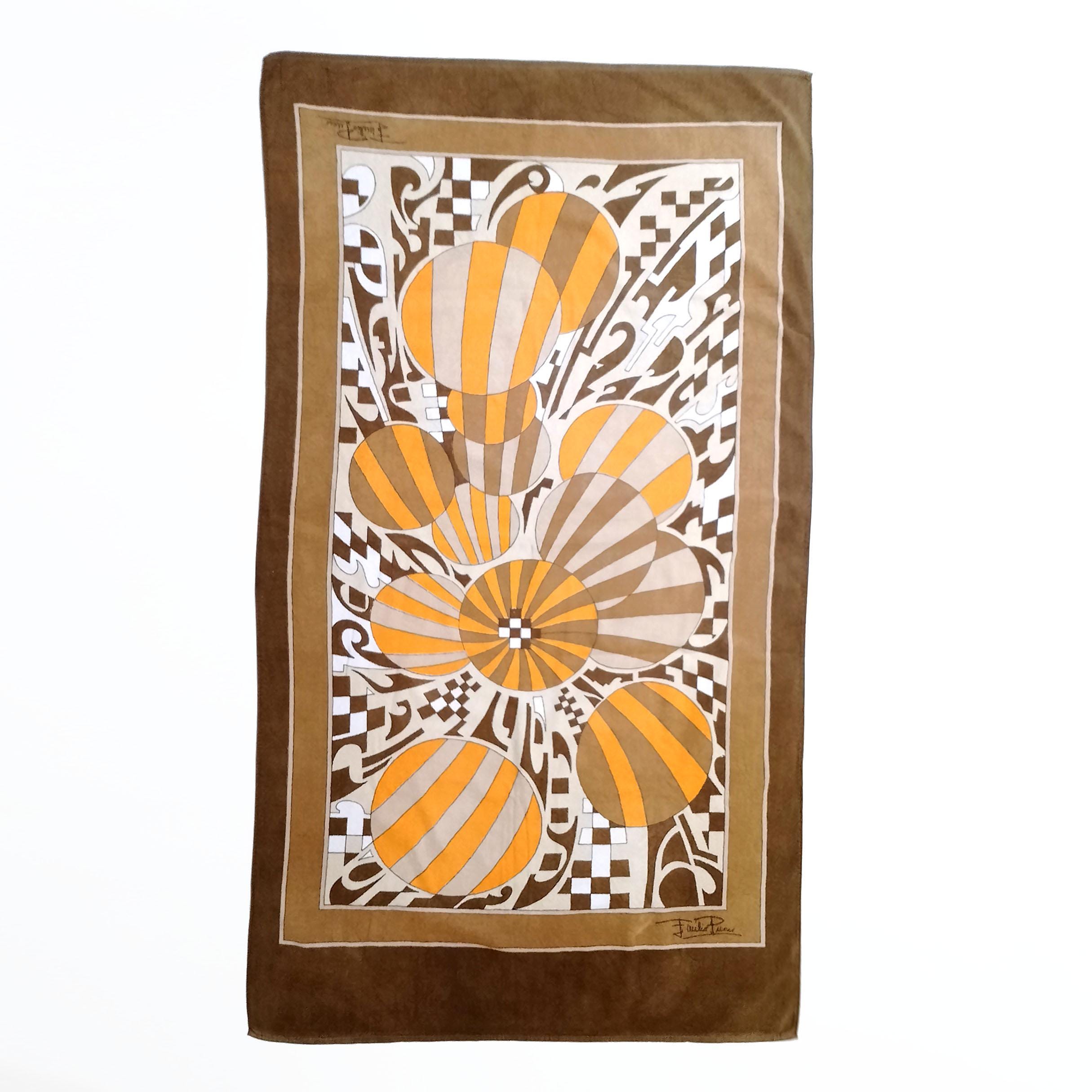 Vintage 1970s Emilio Pucci Beach Towel - Iconic 