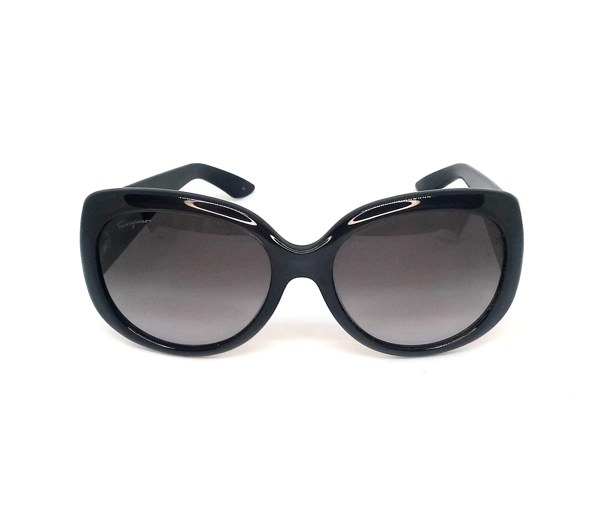 Rare Salvatore Ferragamo Sunglasses Italy SF704SR 006 Black‎ Havana Gancini 56mm Salvatore Ferragamo Women main image 4