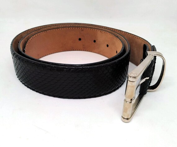 Classic Rare Montblanc Genuine Python Leather Bel… - image 4