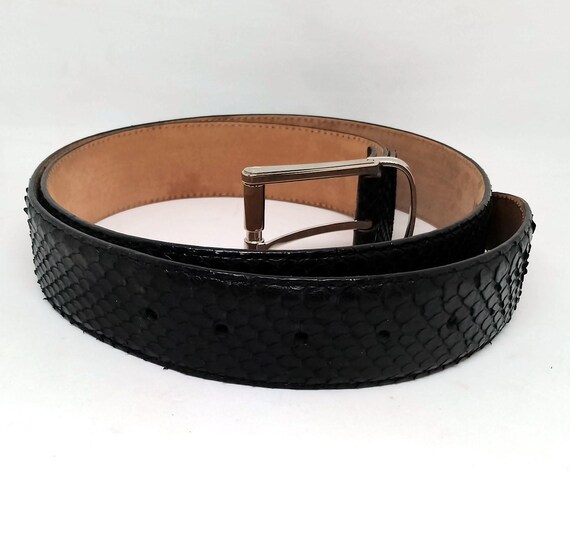 Classic Rare Montblanc Genuine Python Leather Bel… - image 7