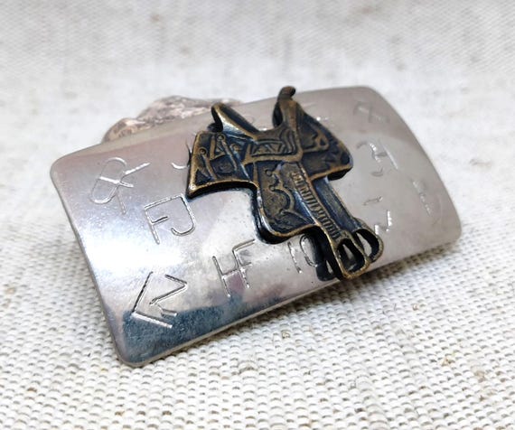 Vintage Chambers Belt Co Saddle Buckle – Made in USA – Fits 28mm 
