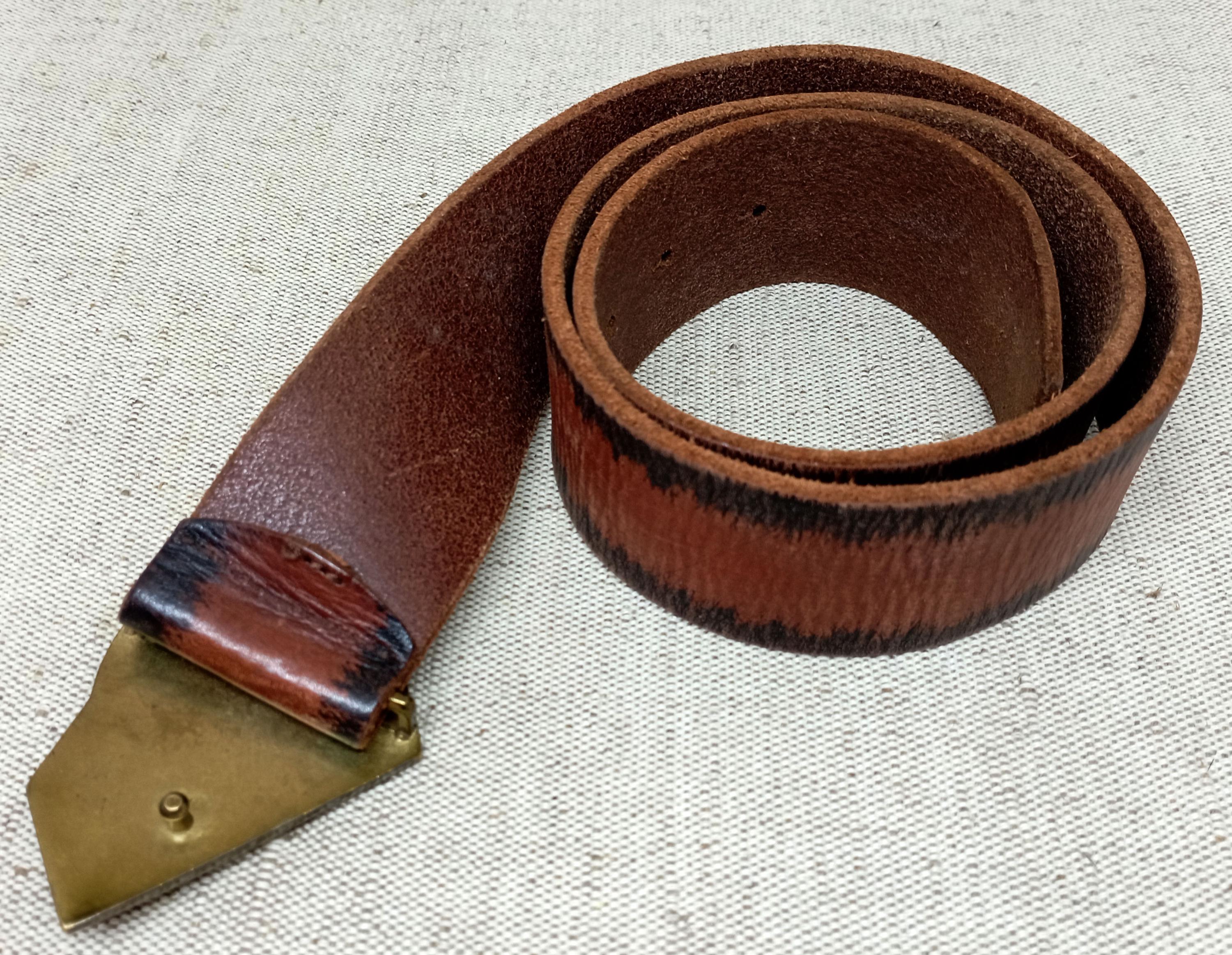 Vintage A/X belt Brown leather A/X belt Women\'s belt size S Retro belt Fancy bel RRLSS23009-A_1200x1200.  main image 4