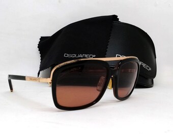Dsquared DQ0026 05J Unisex Sunglasses with case – Brown Gradient Lenses – 56mm – Made in Italy – Designer Eyewear