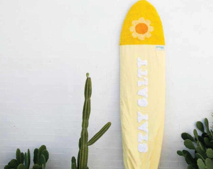 Stay Salty Surfboard Sock: Heavy-Duty Cotton Canvas Cover