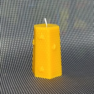 Pure Beeswax Pillar Candles | Clean Burn All Natural Candles | Honey Homemade Candles | Natural Air Purifier