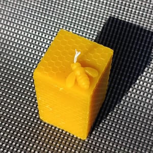Pure Beeswax Pillar Candles | Clean Burn All Natural Candles | Honey Homemade Candles | Natural Air Purifier