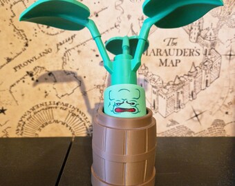3D Printed Lego, Harry Potter, inspired Mandrake. With Flowers As An Option.
