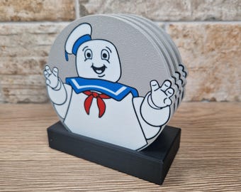 Ghostbusters, Stay Puft Marshmallow Man Coaster, Optional Display Stand.