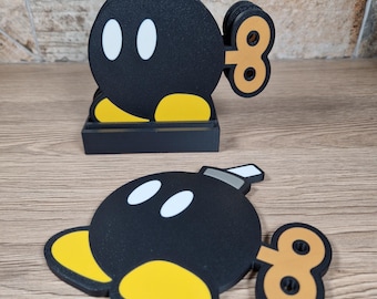 Mario, Bob-omb, Bomb Coaster, optional Stand Also Available in a gift set.